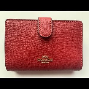 COACH | Red Medium Wallet w/ Gold Accents